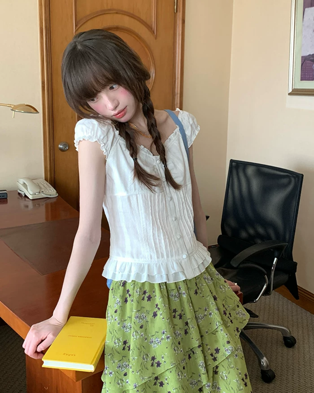 Lace Button Blouse BU0195