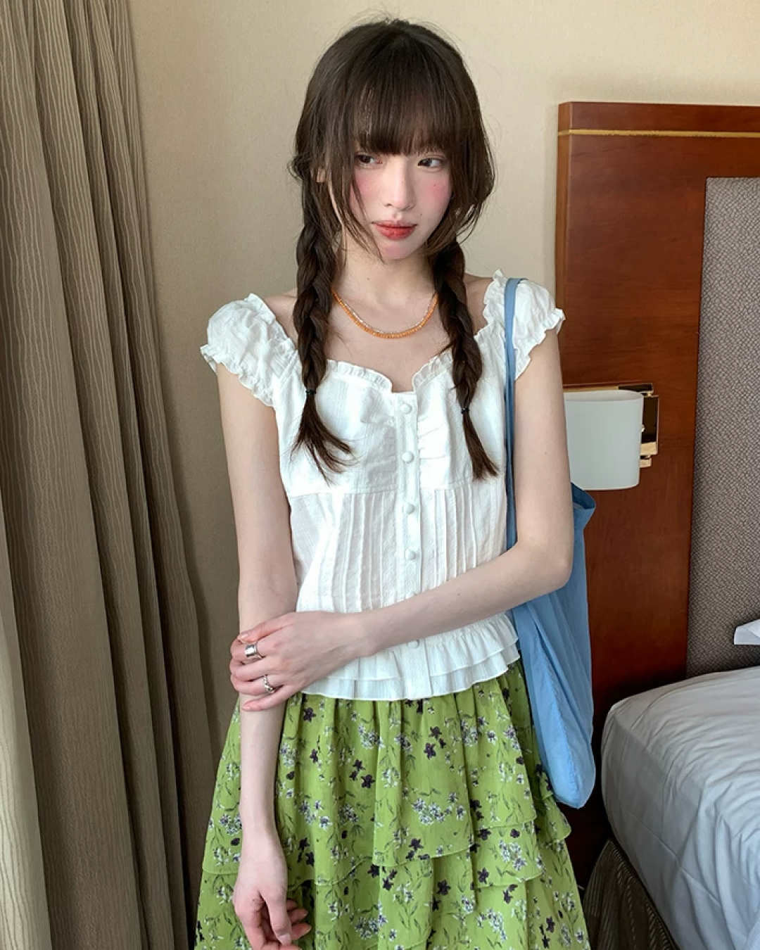 Lace Button Blouse BU0195