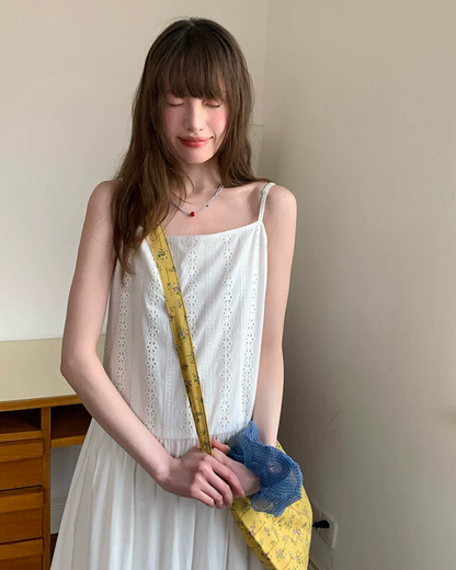 White Long Camisole Dress BU0198