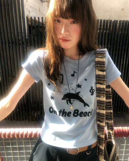 Dolphin Printed T-shirt BU0201