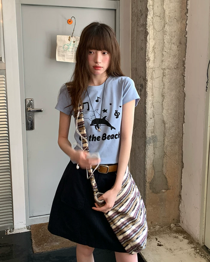 Dolphin Printed T-shirt BU0201