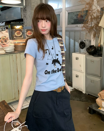 Dolphin Printed T-shirt BU0201