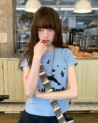 Dolphin Printed T-shirt BU0201
