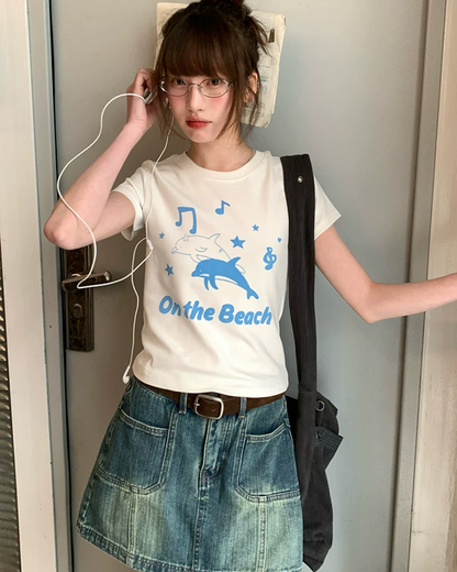 Dolphin Printed T-shirt BU0201