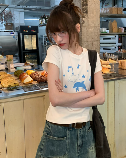 Dolphin Printed T-shirt BU0201