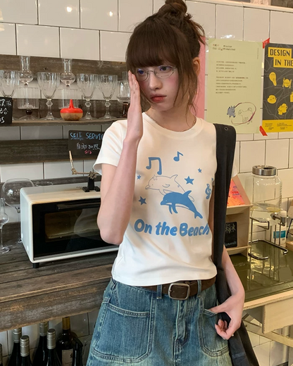 Dolphin Printed T-shirt BU0201