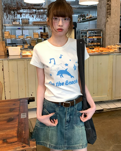 Dolphin Printed T-shirt BU0201
