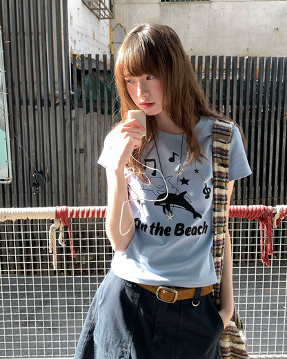 Dolphin Printed T-shirt BU0201