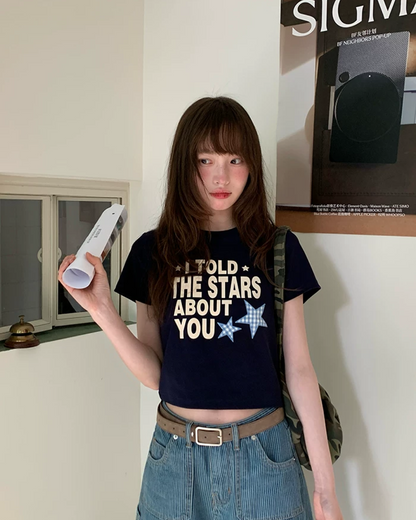 Short Lettering Star T-shirt BU0203