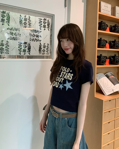 Short Lettering Star T-shirt BU0203