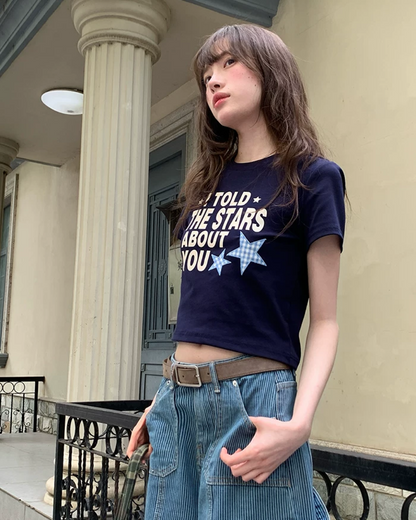 Short Lettering Star T-shirt BU0203