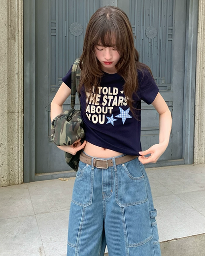 Short Lettering Star T-shirt BU0203