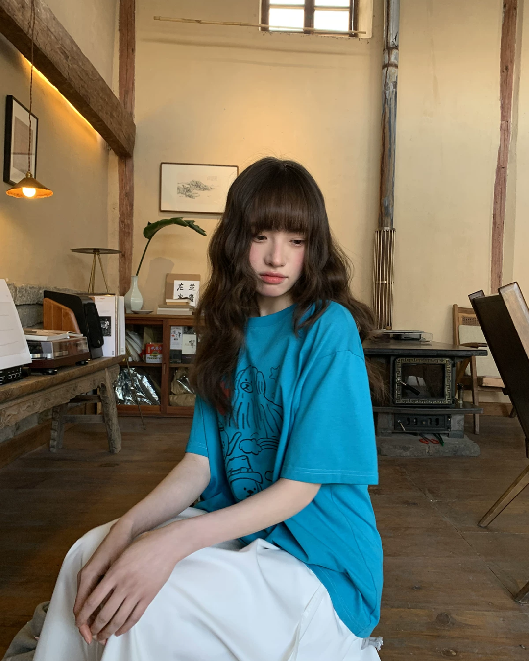 Sky Blue Printed T-shirt BU0205