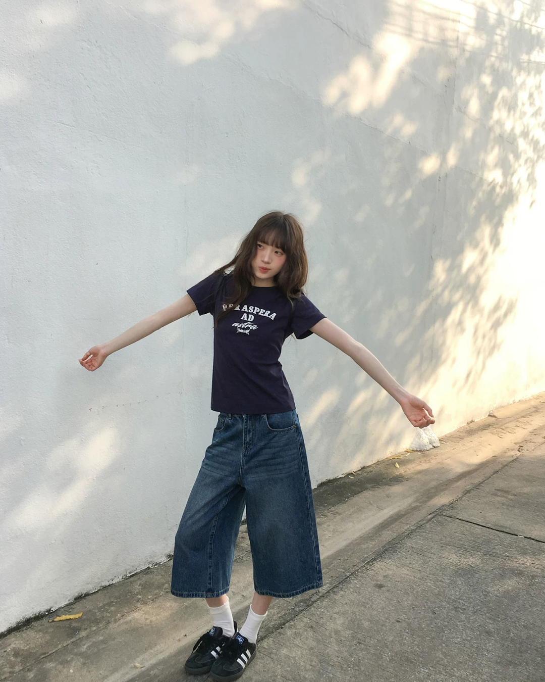 Short Navy Lettering T-shirt BU0206