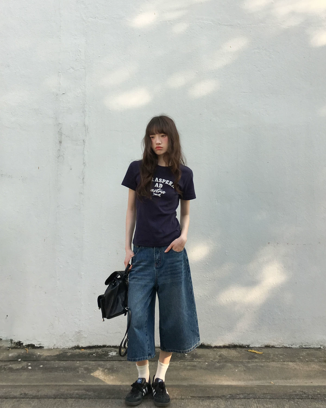 Short Navy Lettering T-shirt BU0206