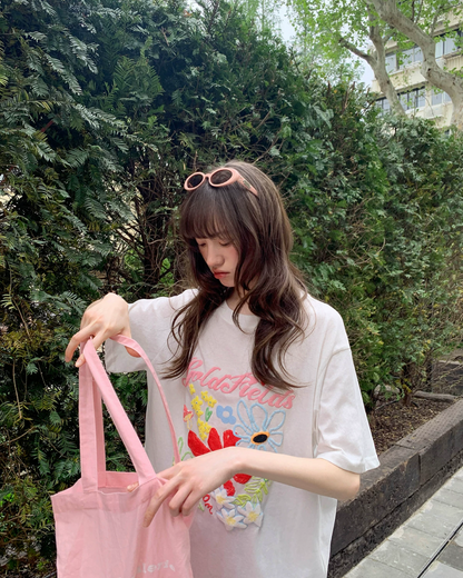 Flower Embroidery T-shirt BU0208