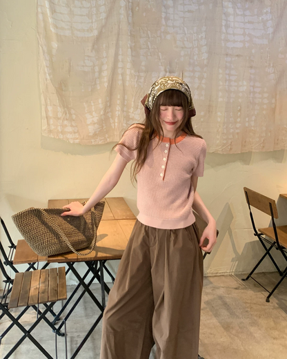 Chest Button Summer Knit BU0209