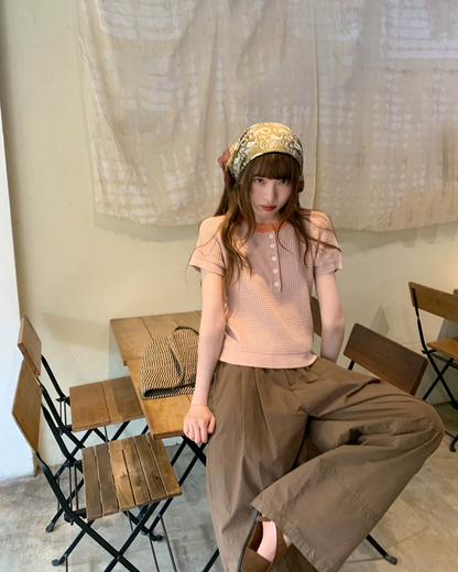 Chest Button Summer Knit BU0209