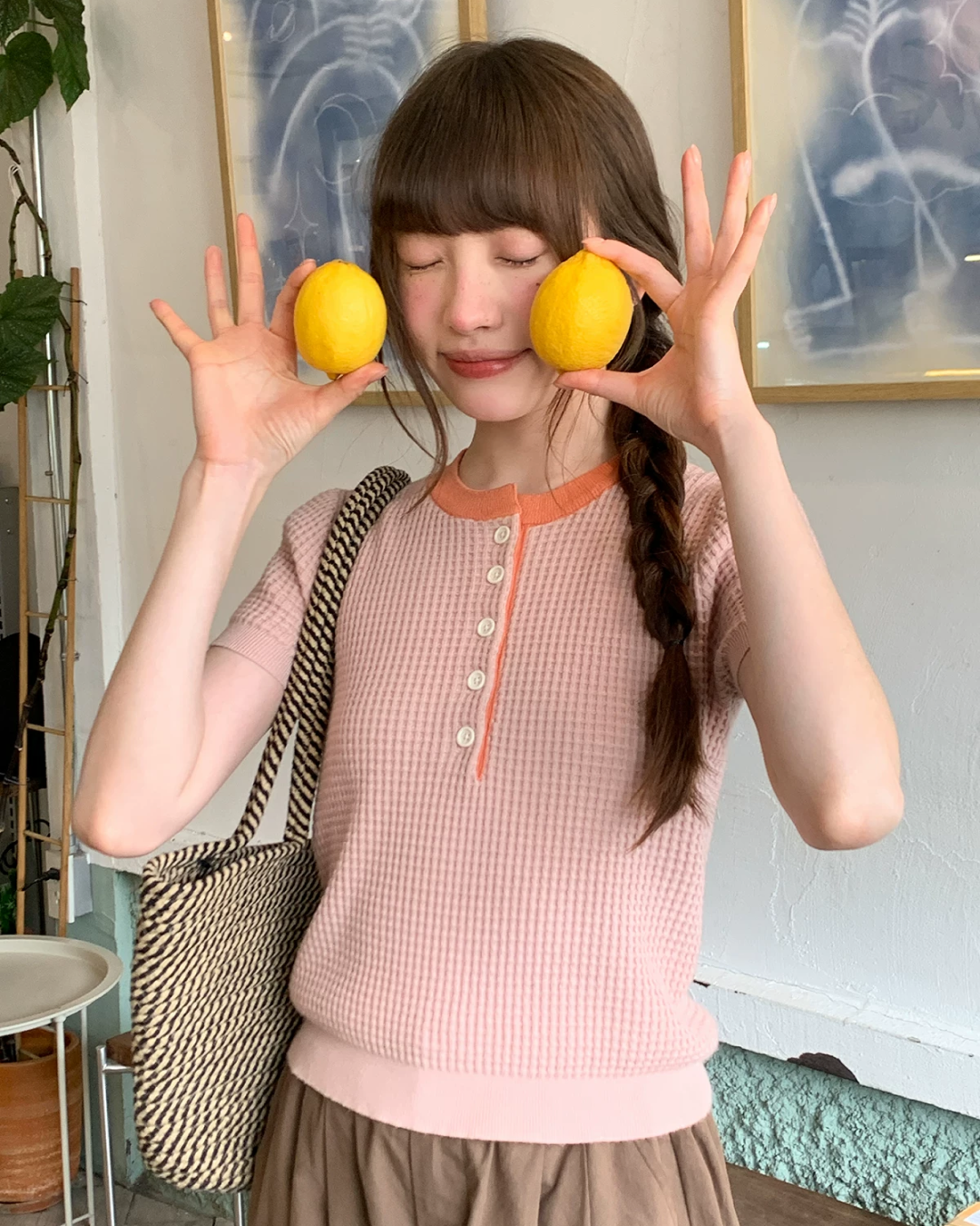 Chest Button Summer Knit BU0209