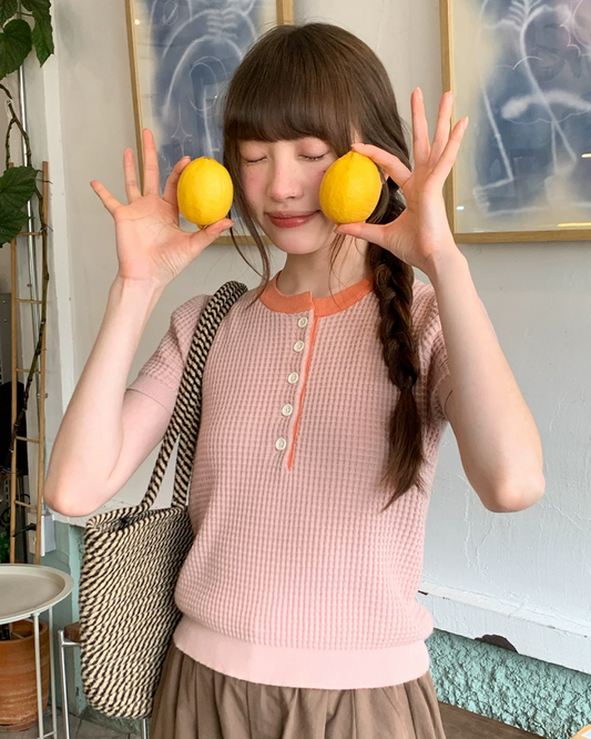 Chest Button Summer Knit BU0209