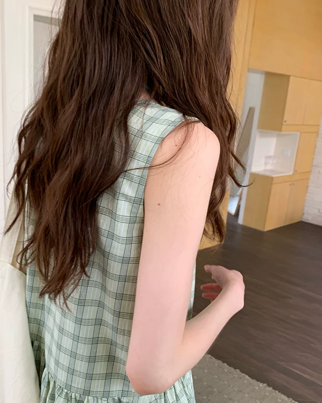 Plaid Pattern Long Dress BU0213