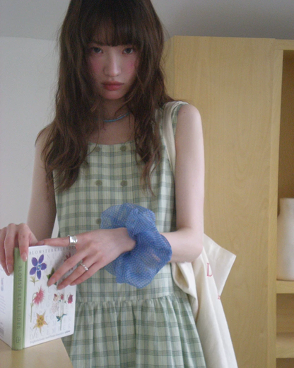 Plaid Pattern Long Dress BU0213