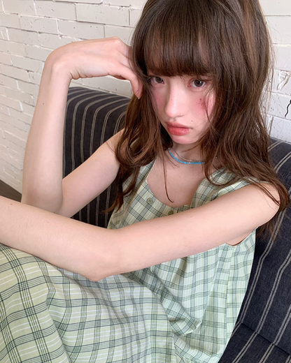 Plaid Pattern Long Dress BU0213