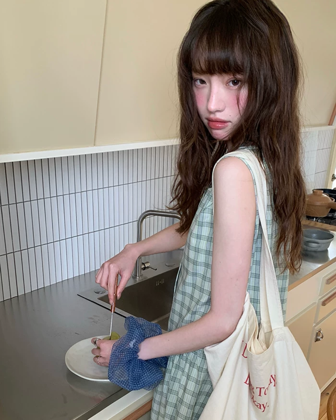 Plaid Pattern Long Dress BU0213
