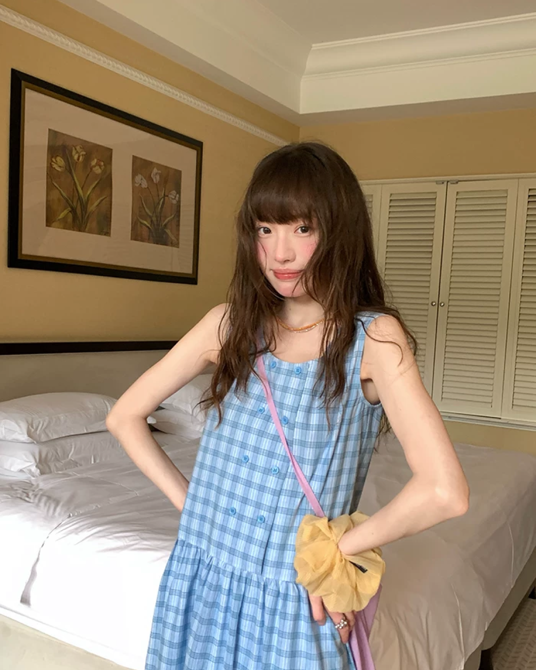 Plaid Pattern Long Dress BU0213
