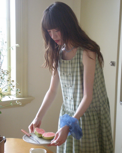 Plaid Pattern Long Dress BU0213