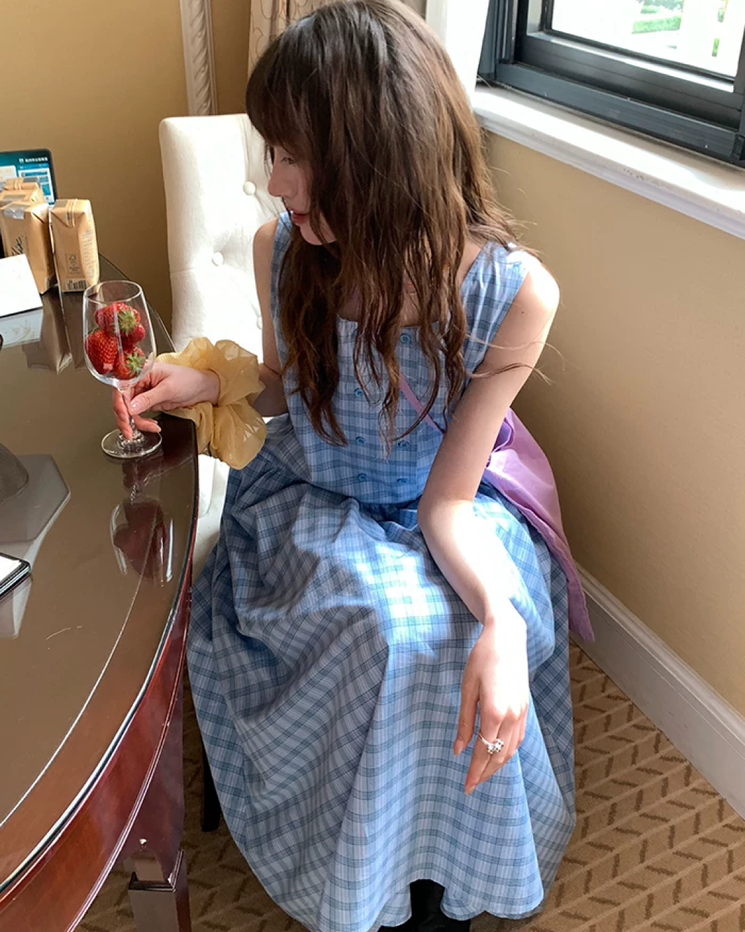 Plaid Pattern Long Dress BU0213