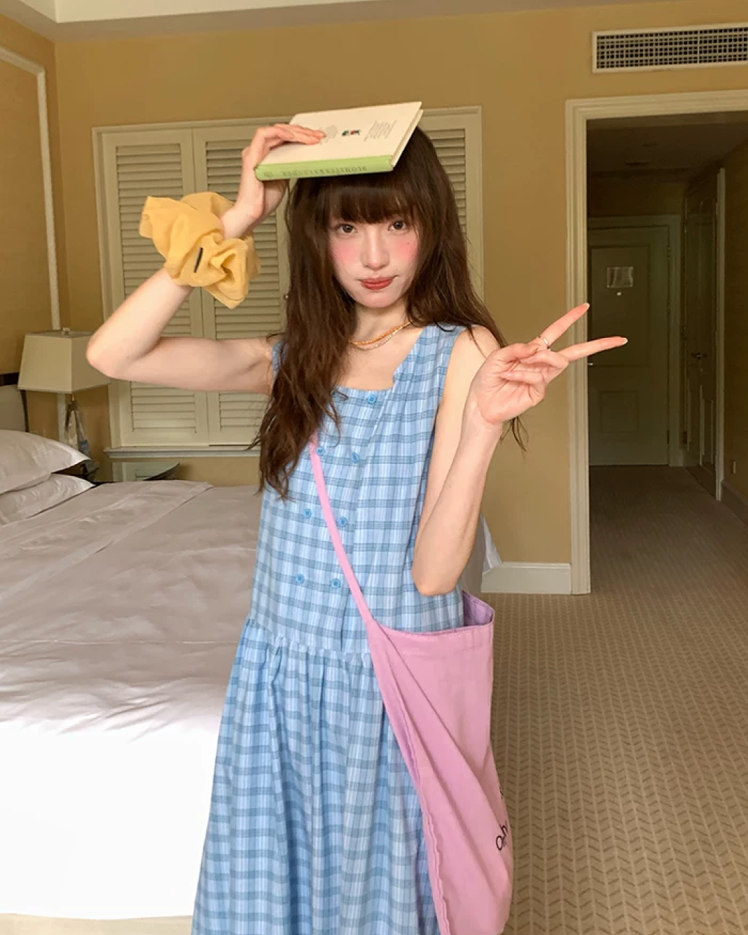 Plaid Pattern Long Dress BU0213