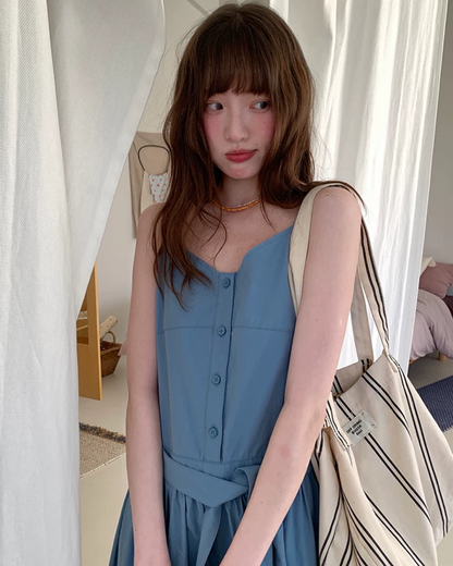 Camisole Button Long Dress BU0214