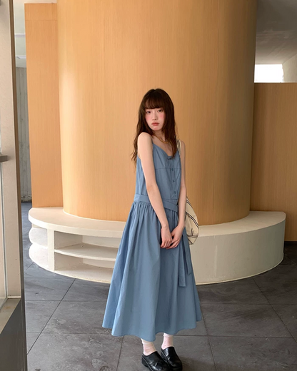 Camisole Button Long Dress BU0214