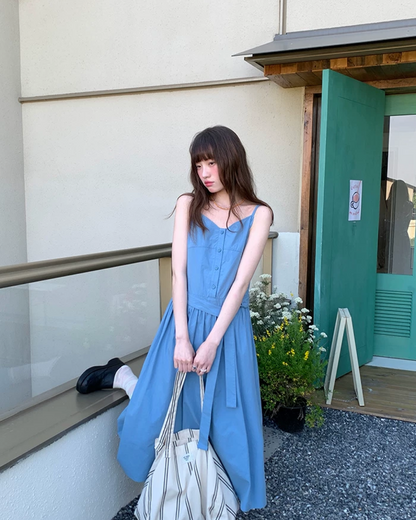 Camisole Button Long Dress BU0214