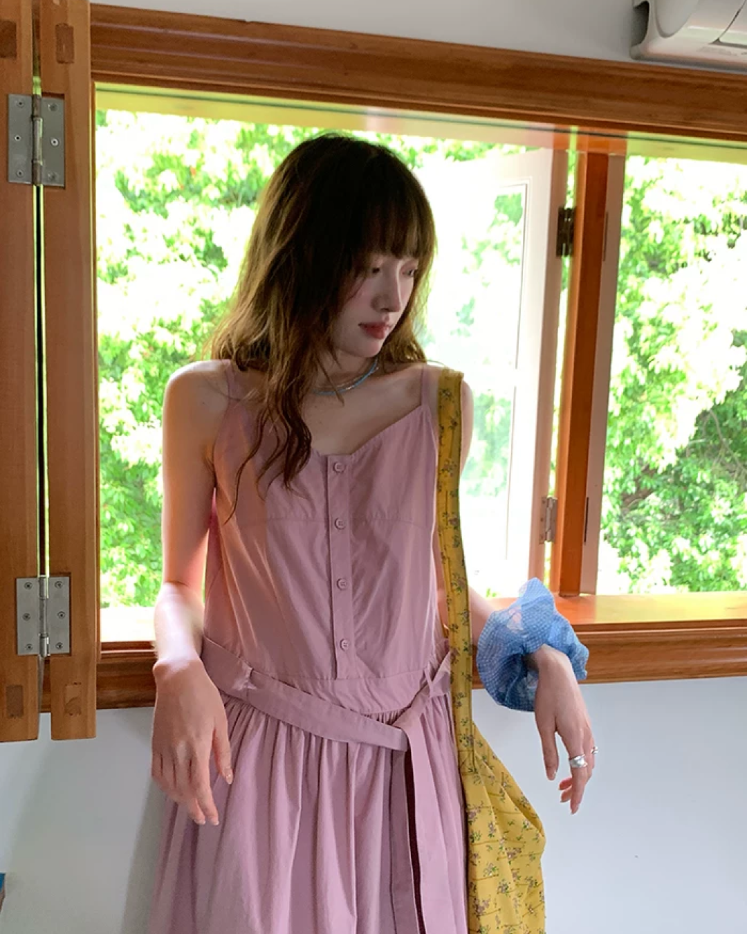 Camisole Button Long Dress BU0214
