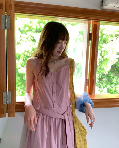 Camisole Button Long Dress BU0214