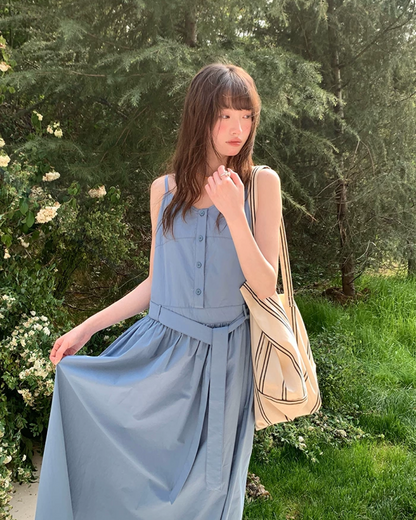 Camisole Button Long Dress BU0214