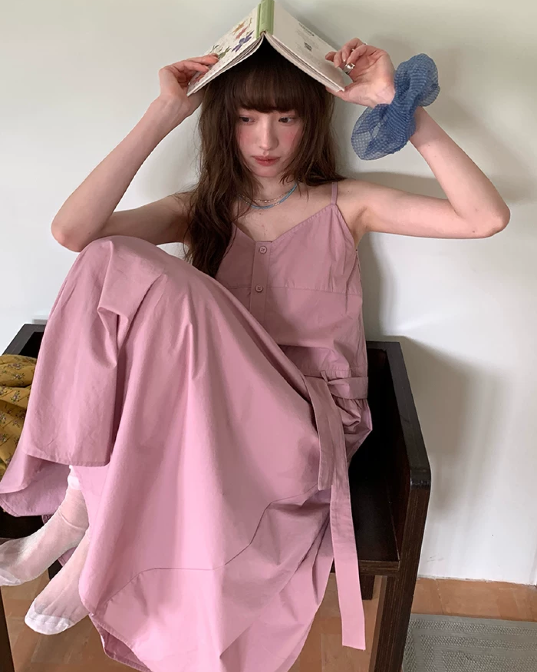 Camisole Button Long Dress BU0214