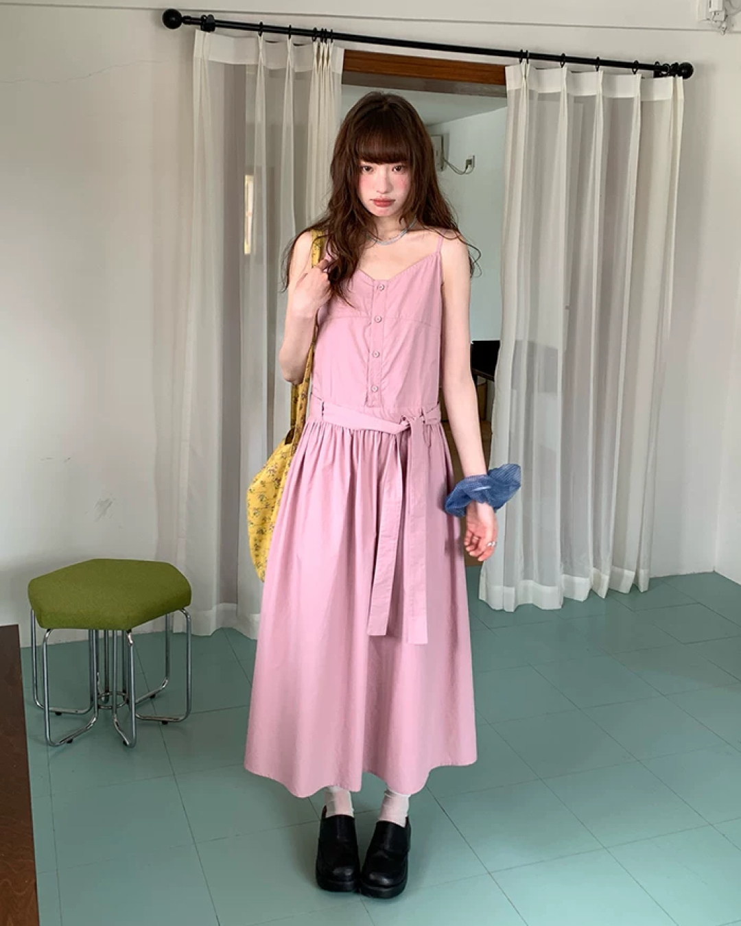 Camisole Button Long Dress BU0214