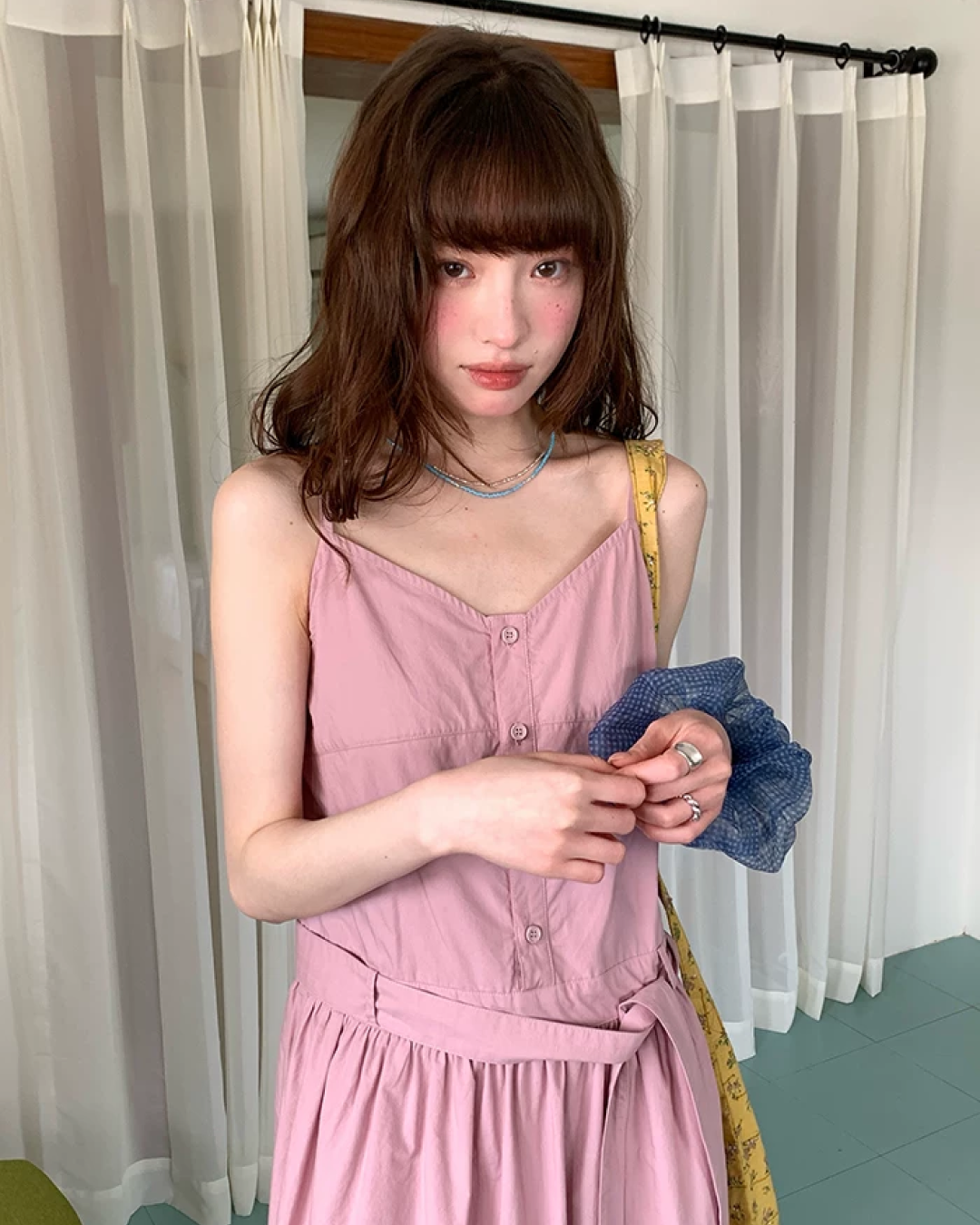 Camisole Button Long Dress BU0214