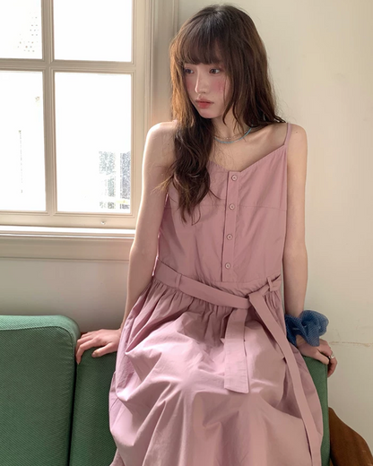 Camisole Button Long Dress BU0214