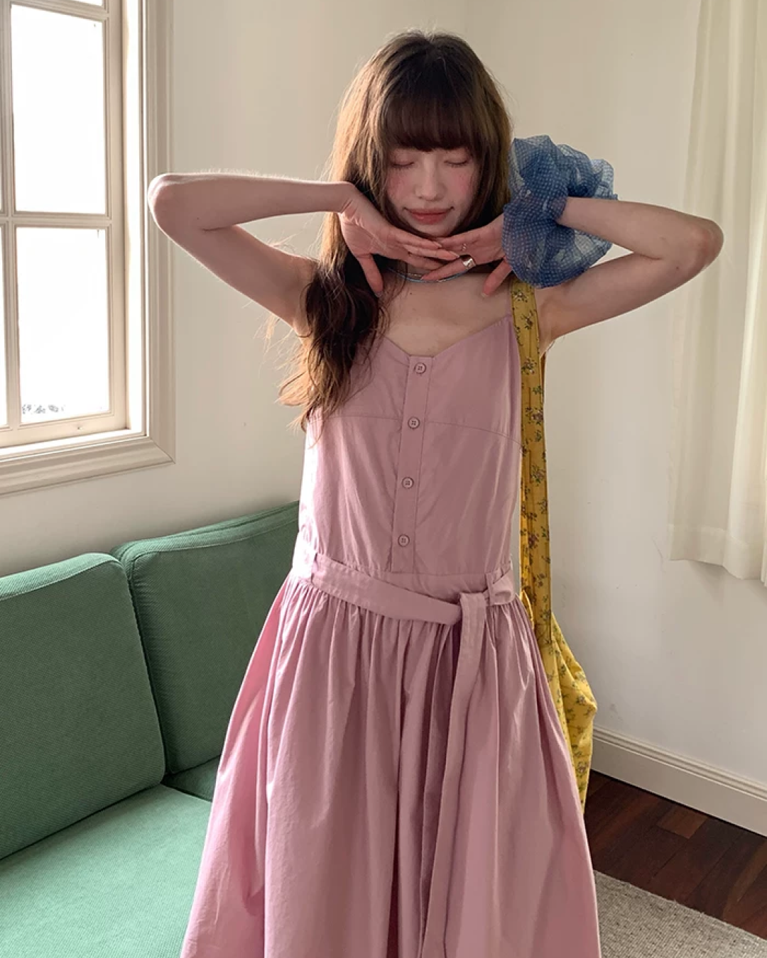 Camisole Button Long Dress BU0214