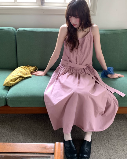 Camisole Button Long Dress BU0214