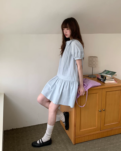 Collar Short Dress BU0215