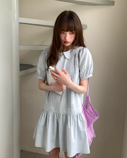 Collar Short Dress BU0215