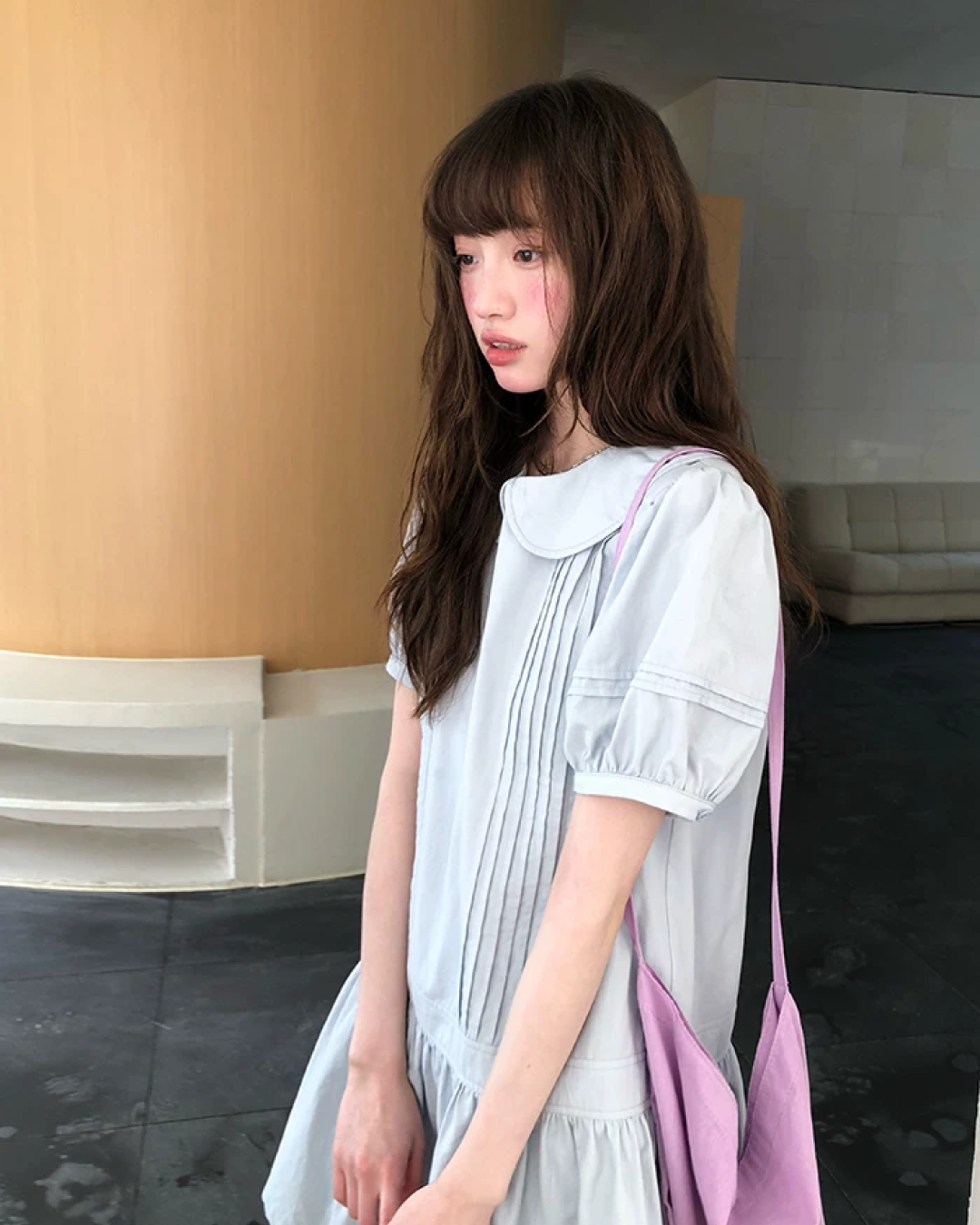 Collar Short Dress BU0215