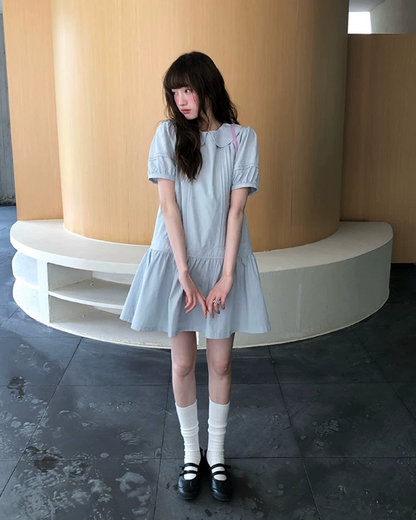 Collar Short Dress BU0215