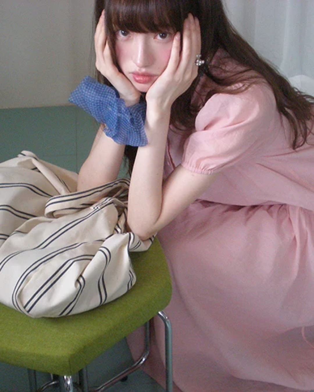 Button Short Sleeve Long Dress BU0217