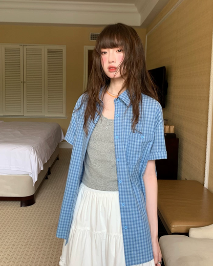 Plaid Pattern Shirt BU0221